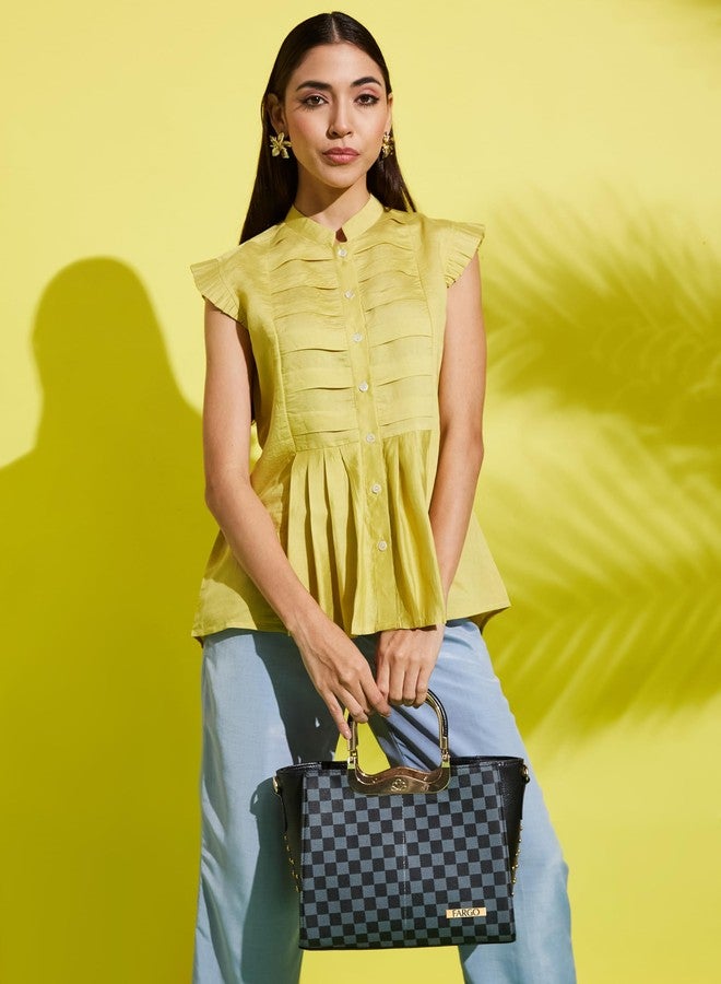 فارجو حقيبة يد أنيقة من فارغو للنساء، حقيبة يد نسائية وبنات (أسود) - Image 3